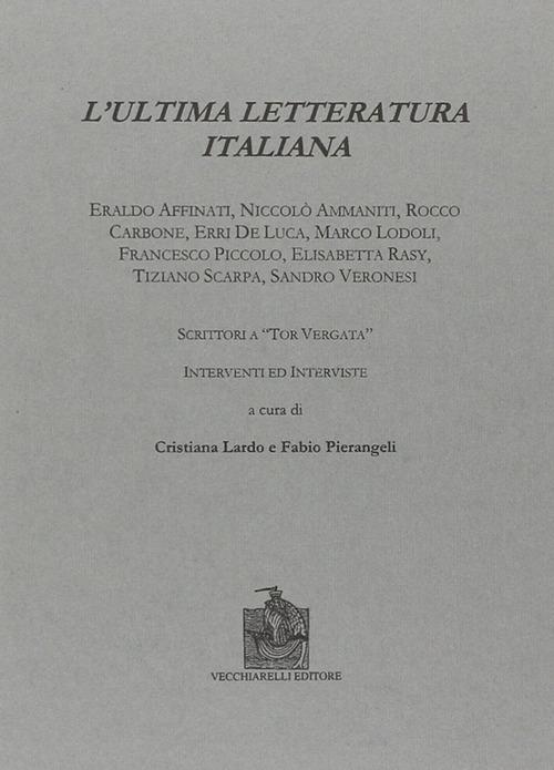 L' ultima letteratura italiana - copertina