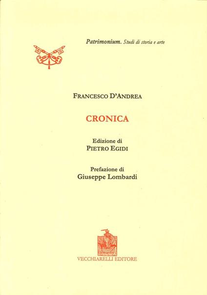 Cronica - Pietro Egidi - copertina