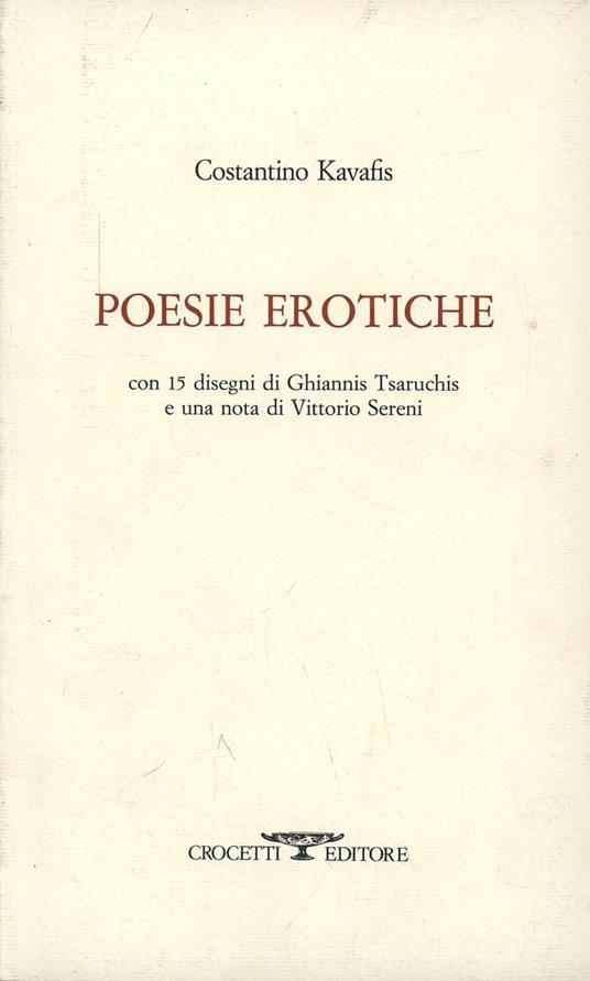 Poesie erotiche. Testo greco a fronte - Konstantinos Kavafis - copertina