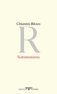 Libro Testimonianze Ghiannis Ritsos