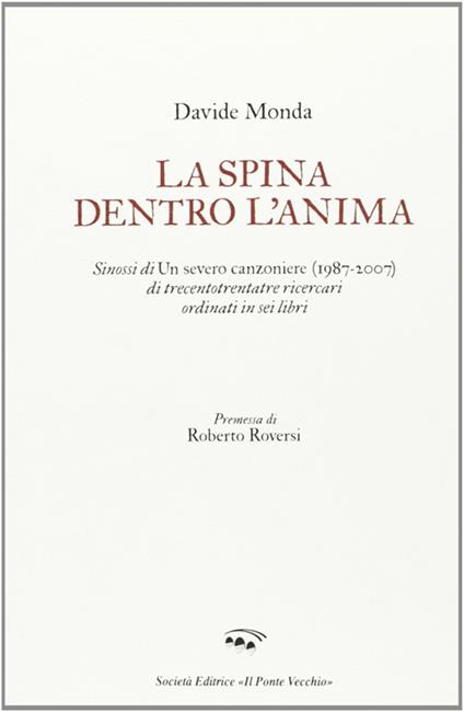 La spina dentro l'anima - Davide Monda - copertina