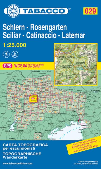 Sciliar. Catinaccio. Latemar. Regglberg 1:25.000 - copertina