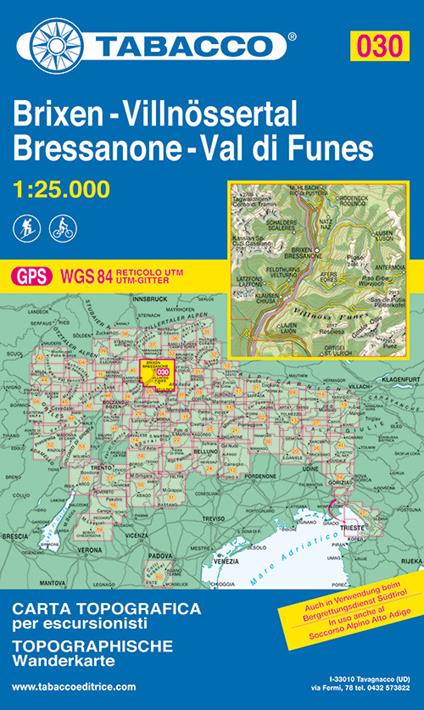 Bressanone. Val di Funes 1:25.000 - copertina