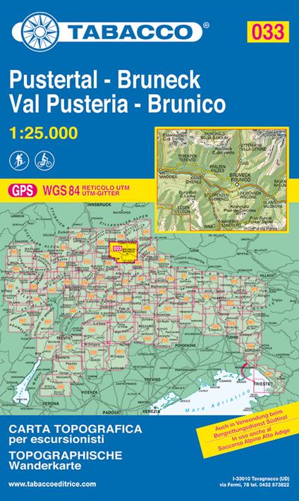 Brunico e dintorni 1:25.000 - copertina