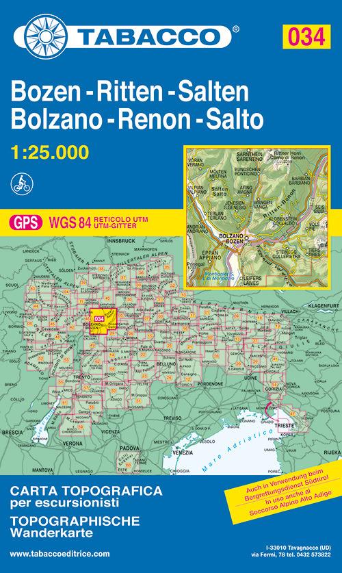Bolzano. Renon 1:25.000 - copertina