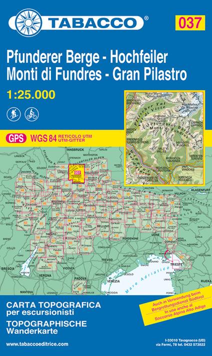Gran Pilastro. Monti di Fundres 1:25.000 - copertina