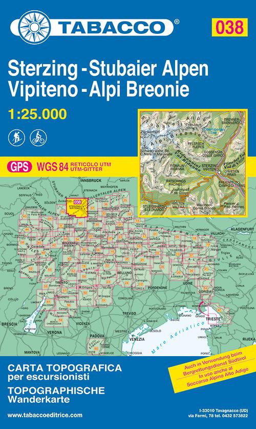 Vipiteno. Alpi Breonie 1:25.000 - copertina