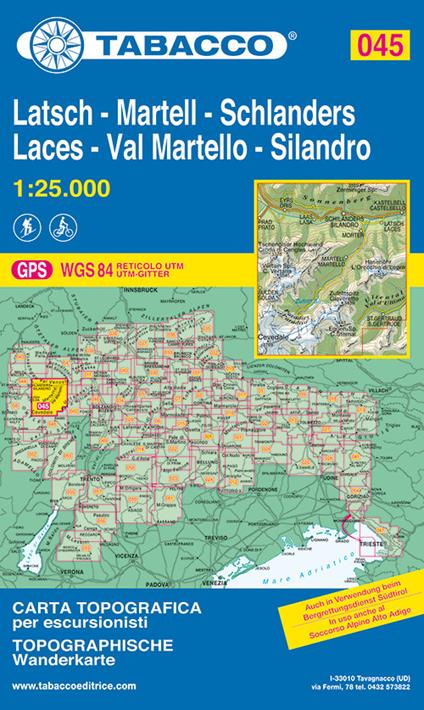 Val Martello-Silandro-Laces-Martell-Schlanders-Latsch 1:25.000 - copertina