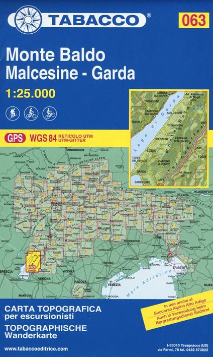 Monte Baldo - Malcesine - Garda 1:25.000 - copertina