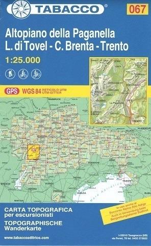 Altopiano della Paganella. C. Brenta. L. di Tovel 1:25.000. Ediz. multilingue - copertina