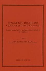 Libro Censimento del Fondo Giovan Battista Niccolini della Biblioteca Nazionale Centrale di Firenze 
