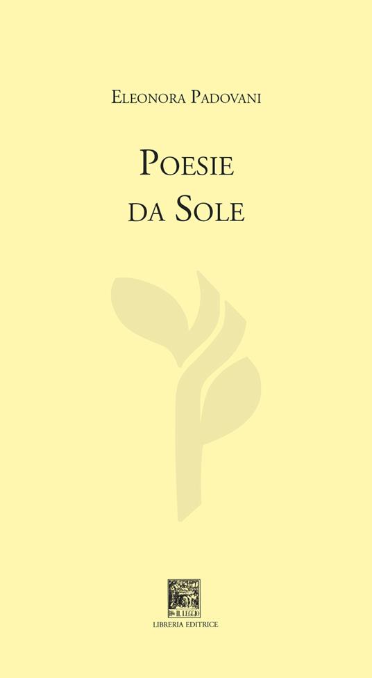 Poesie da sole - Eleonora Padovani - copertina