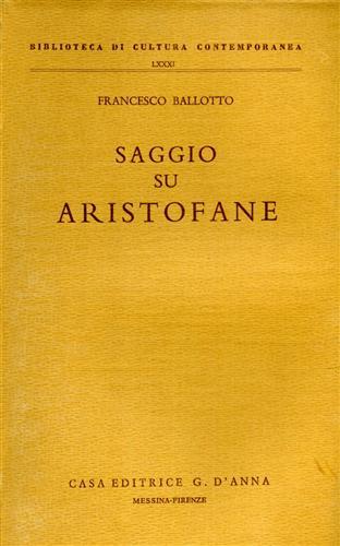 Saggio su Aristofane - Francesco Ballotto - copertina
