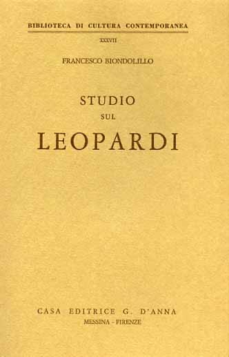 Studio sul Leopardi - Francesco Biondolillo - copertina