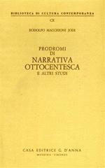 Prodromi di narrativa ottocentesca e altri studi