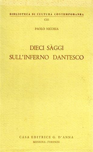 Dieci saggi sull'Inferno dantesco - P. Nicosia - copertina