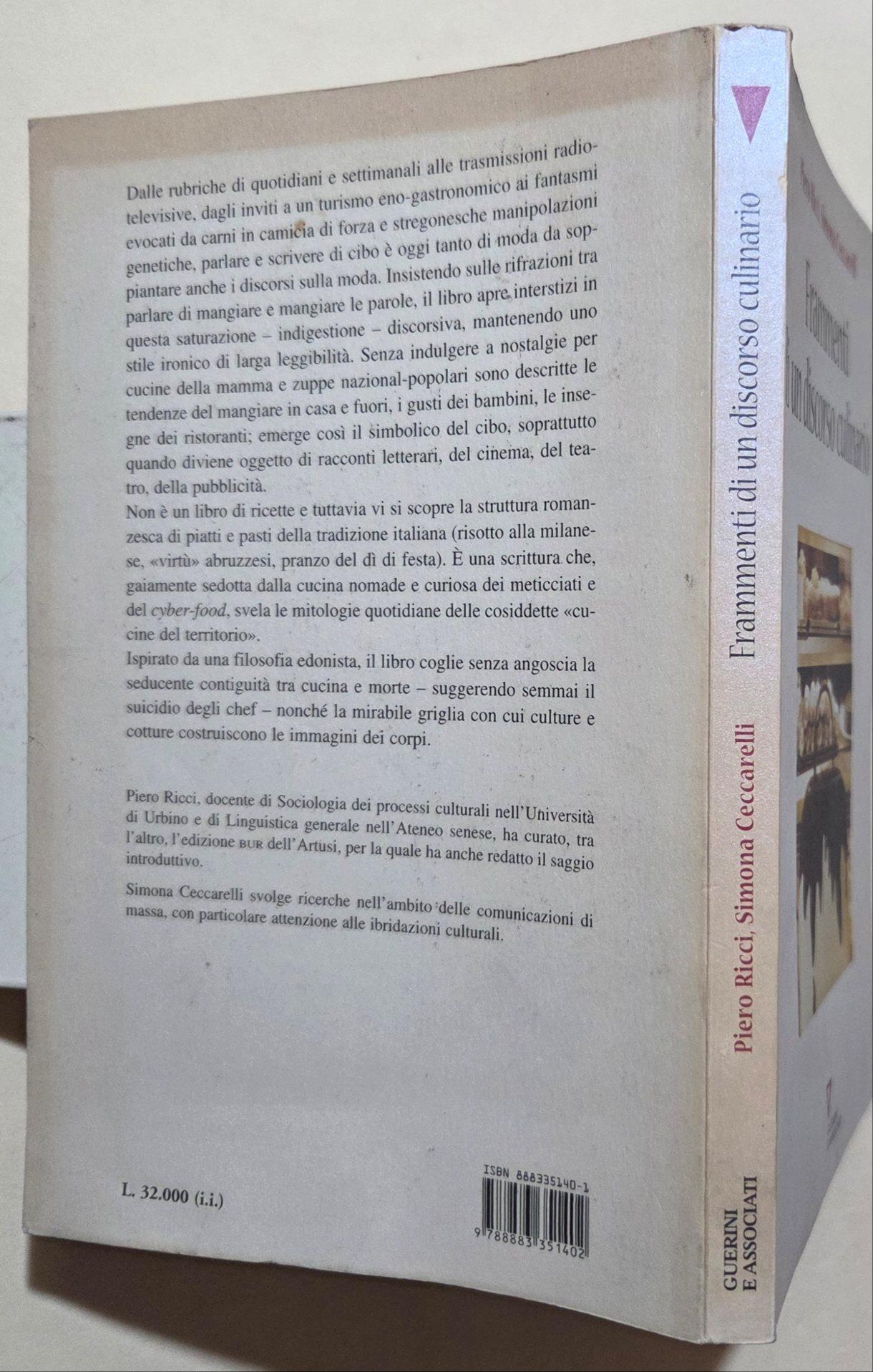 Frammenti di un discorso culinario