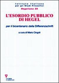 L'esordio pubblico di Hegel