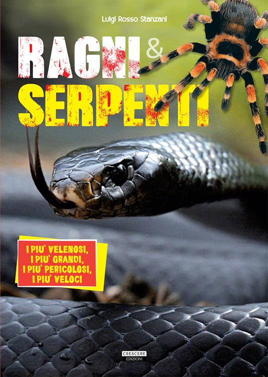 Ragni e serpenti. I più velenosi, i più grandi, i più pericolosi, i più veloci - Luigi Rosso Stanzani - copertina