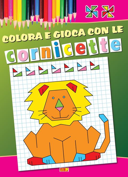 Colora e gioca con le cornicette. Ediz. illustrata - copertina