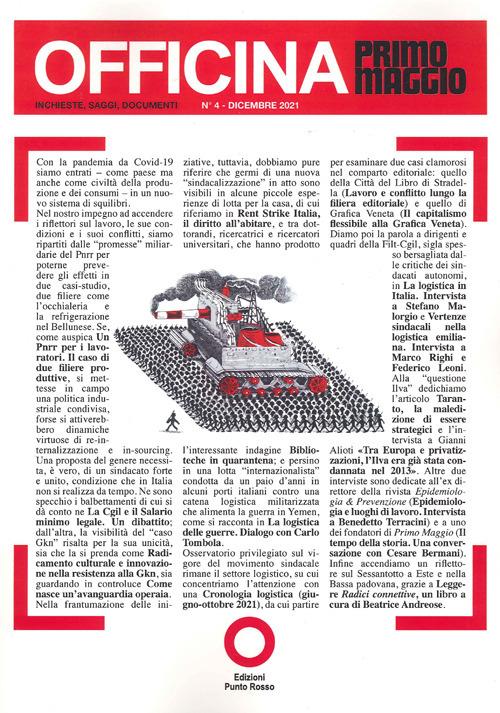 Officina Primo Maggio. Inchieste, saggi, documenti (2021). Vol. 4 - copertina