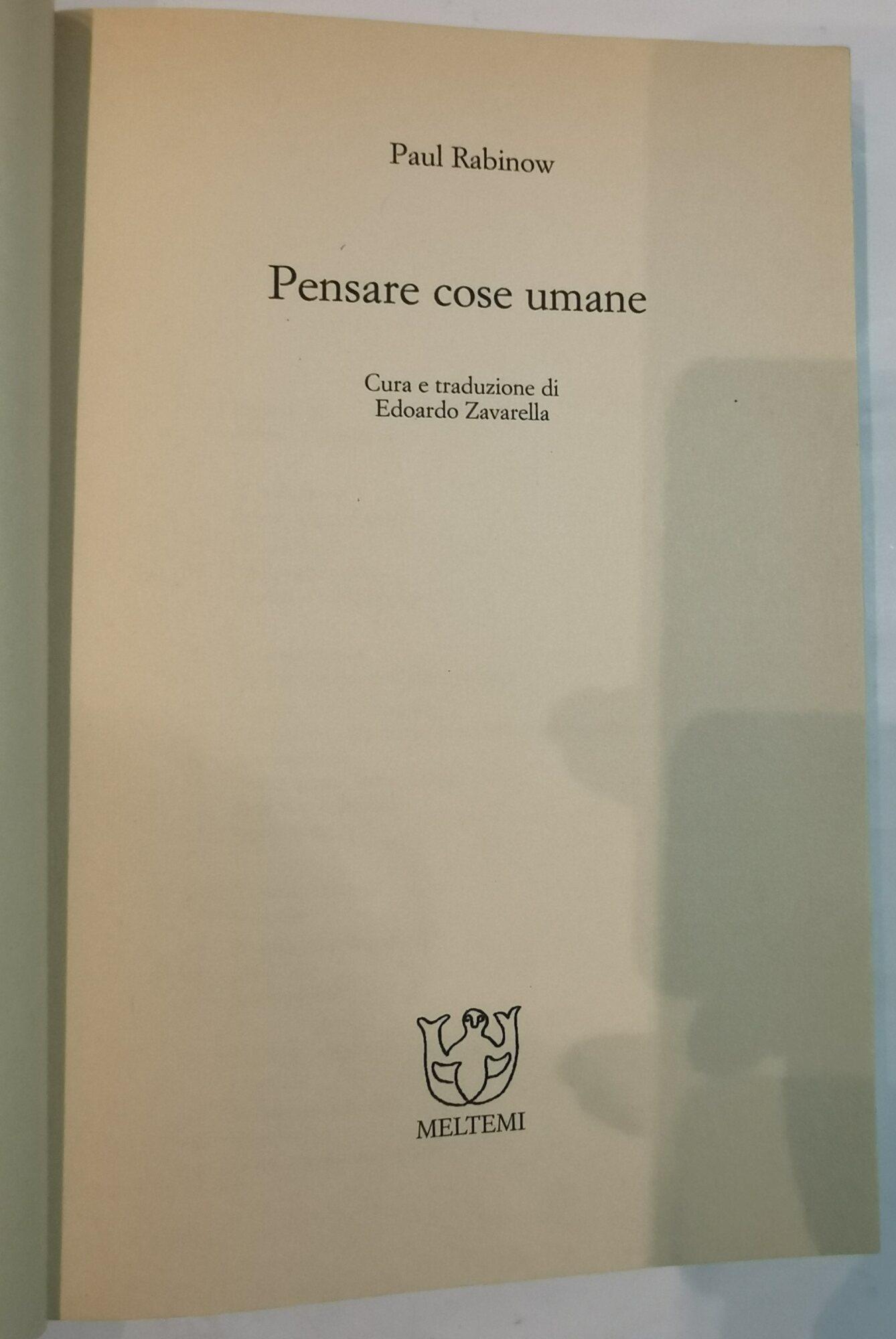 Pensare cose umane