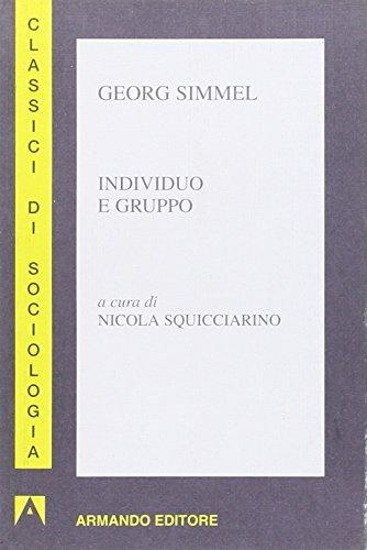 Individuo e gruppo - Georg Simmel - copertina