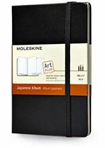 Art Japanese Album Moleskine pocket copertina rigida nero. Black