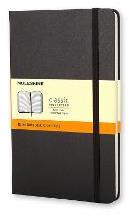 Taccuino classico copertina rigida nera a righe, Paper, Classic, Ruled, Large 13x21, Hard, Polypropylene, Black