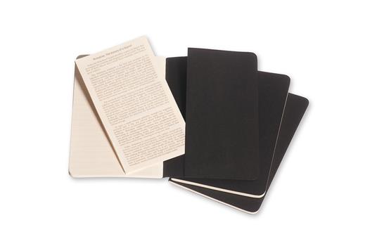 Quaderno Cahier Journal Moleskine pocket a righe nero. Black. Set da 3 - 5