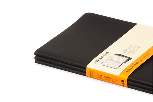 Quaderno Cahier Journal Moleskine large a righe nero. Black. Set da 3 - 6