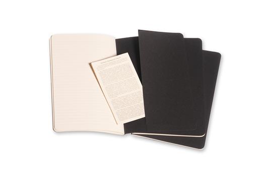 Quaderno Cahier Journal Moleskine large a righe nero. Black. Set da 3 - 5