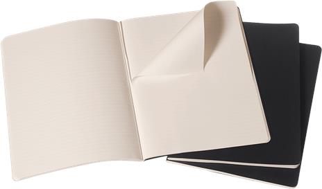 Quaderno Cahier Journal Moleskine XL a righe nero. Black. Set da 3 - 2
