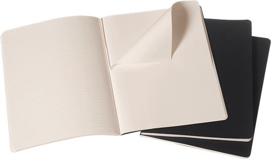 Quaderno Cahier Journal Moleskine XL a righe nero. Black. Set da 3 - 2
