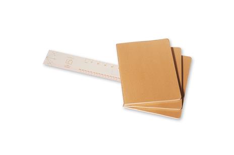 Quaderno Cahier Journal Moleskine XL a righe beige. Kraft Brown. Set da 3 - 3