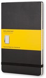Taccuino reporter Moleskine pocket a quadretti copertina rigida. Nero