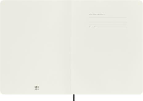 Taccuino Moleskine XL a quadretti copertina morbida nero. Black - 3