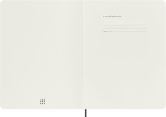 Taccuino Moleskine XL a quadretti copertina morbida nero. Black - 3