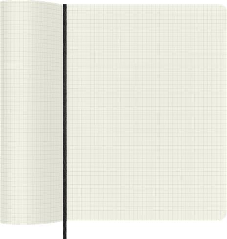 Taccuino Moleskine XL a quadretti copertina morbida nero. Black - 4