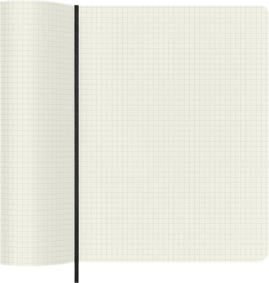 Taccuino Moleskine XL a quadretti copertina morbida nero. Black - 4