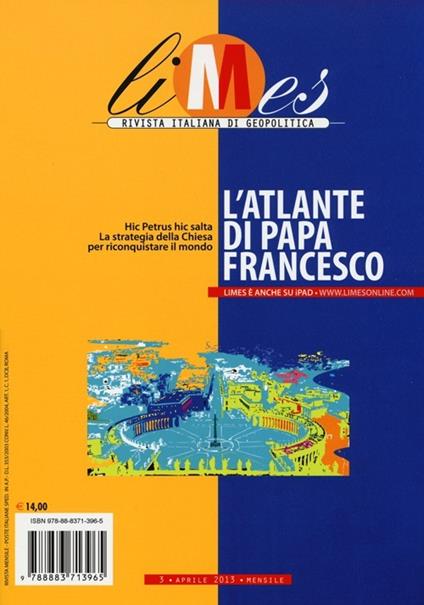 Limes. Rivista italiana di geopolitica (2013). Vol. 3: L'atlante di papa Francesco - copertina
