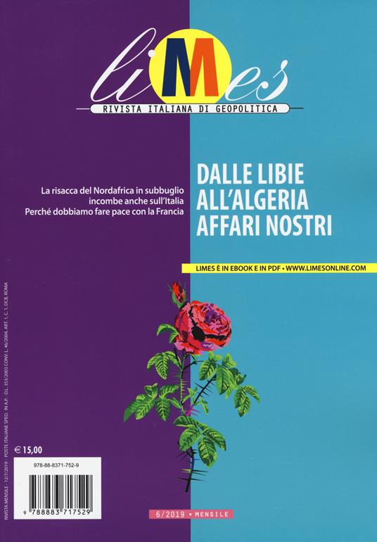 Limes. Rivista italiana di geopolitica (2019). Vol. 6: Dalle Libie all'Algeria, affari nostri - copertina