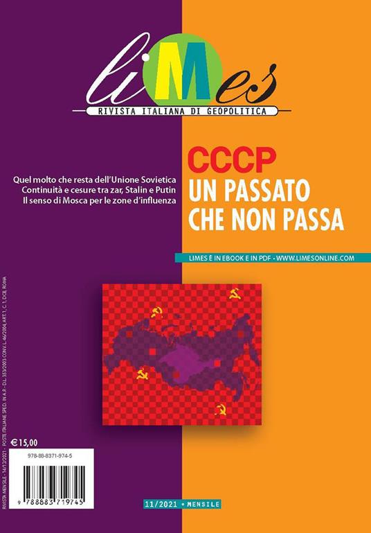Limes. Rivista italiana di geopolitica (2021). Vol. 11: CCCP un passato che non passa - copertina