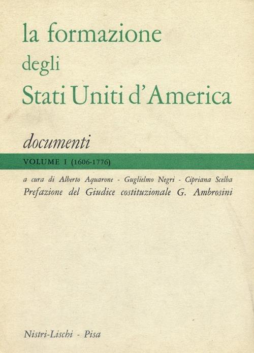 La formazione degli Stati Uniti d'America - copertina