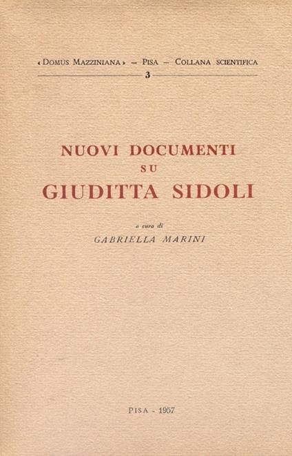 Nuovi documenti su Giuditta Sidoli - copertina