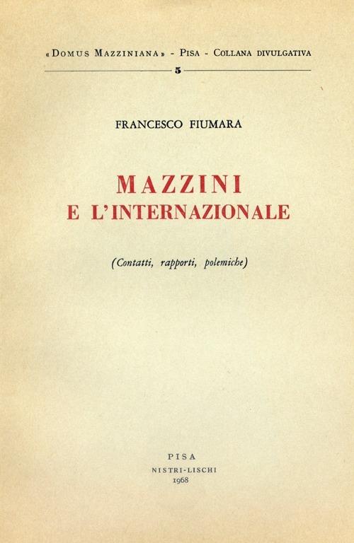 Mazzini e l'Internazionale - Francesco Fiumara - copertina