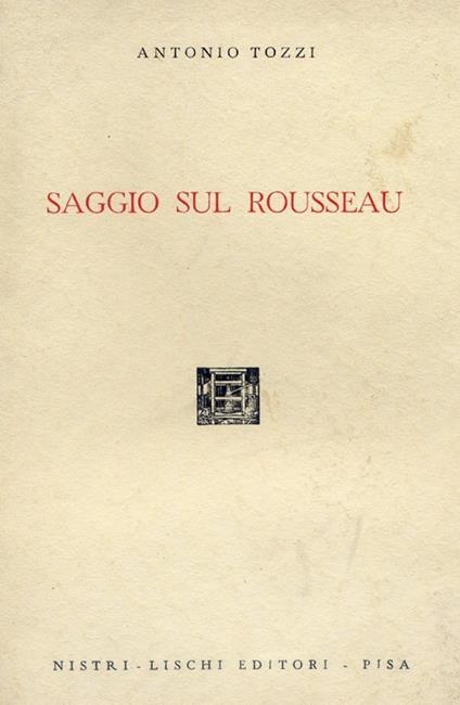 Saggio sul Rousseau - Antonio Tozzi - copertina