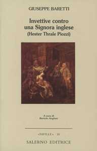 Libro Invettive contro una signora inglese (Hester Thrale Piozzi) Giuseppe Baretti