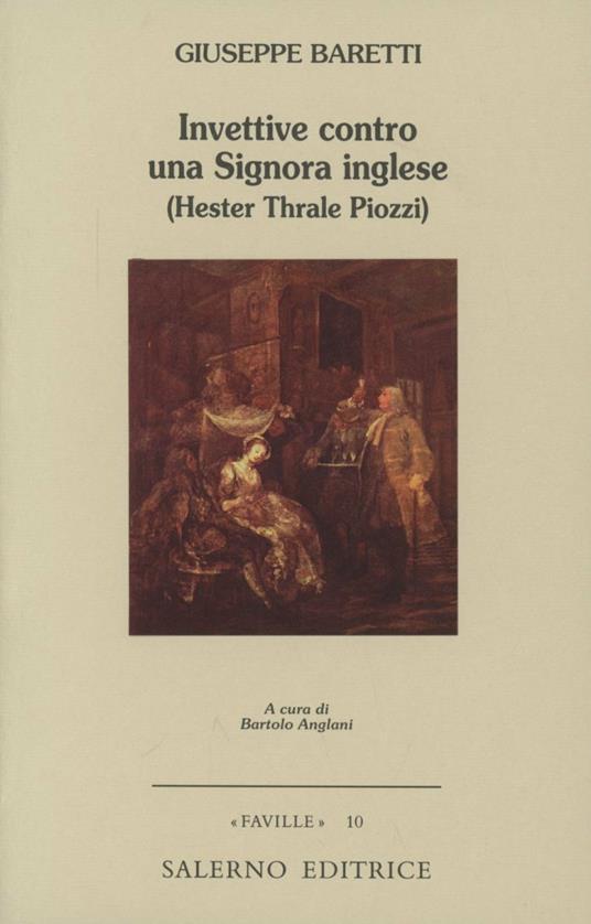 Invettive contro una signora inglese (Hester Thrale Piozzi) - Giuseppe Baretti - copertina