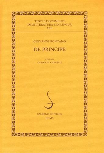 De principe. Testo latino a fronte - Giovanni Pontano - copertina